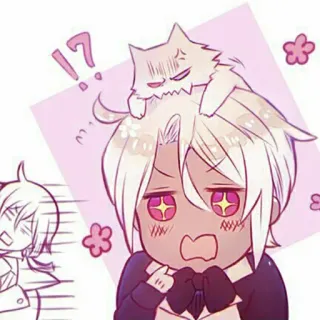 🤩 Animé, Chibi, Mignon, Chat, Personnage whatsapp sticker
