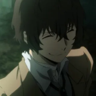 ☄ Osamu Dazai Bungo Stray Dogs Anime, Personaje, Sonriendo, Dazai, Bungo Stray Dogs whatsapp sticker