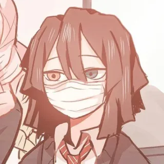 🐍 อนิเมะ, ตัวละคร, หน้ากาก, ชุดนักเรียน telegram sticker