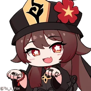 😏 Hu Tao Genshin Impact anime, genshin impact, hu tao, video game, cute, sticker telegram sticker