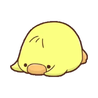 ☹️ duck, cute, animal, cartoon, yellow, adorable, chick, kawaii telegram sticker
