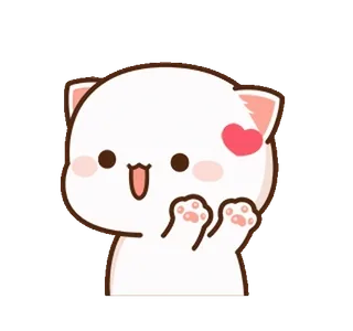 😍 chat, mignon, coeur, adorable, chaton, dessin animé telegram sticker