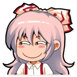 😏 аниме, манга, мультфильм, выражение лица, лицо, ухмылка, милый telegram sticker