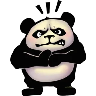 😠 Panda, Dier, Cartoon, Beer, Leuk, Sticker telegram sticker
