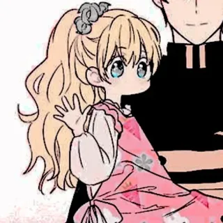🍼 动漫, 漫画, 插画, 可爱, 人物, 女孩, 家庭 whatsapp sticker