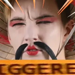 😑 TRIGGERED มีม, สะเทือนใจ, หยาบคาย telegram sticker