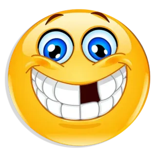 😁 Emoji, Smiley, Banguela, Feliz, Desenho animado telegram sticker