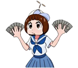 😠 Mako Mankanshoku Kill la Kill 애니메이션, 만화, 킬라킬, 만칸쇼쿠 마코, 팬아트, 돈 telegram sticker
