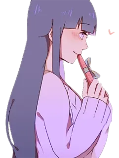 📞 Hinata Naruto 애니메이션, 여자, 귀여운, 히나타, 나루토 telegram sticker