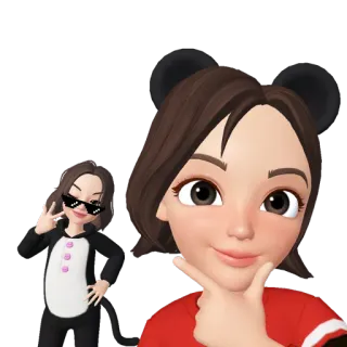 💘 Cartoon, Frau, Mädchen, Sticker, Avatar, Zepeto whatsapp sticker