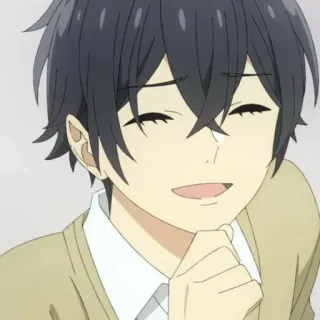😊 anime, sorriso, desenho animado telegram sticker