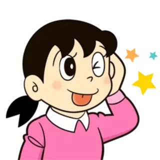 😜 Anime, Cartoon, Zunge, Zwinkern, Sterne telegram sticker