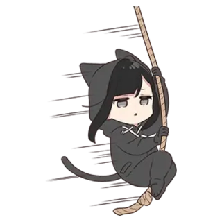 🌟 อนิเมะ, แมว, การ์ตูน, สติกเกอร์, จิบิ telegram sticker