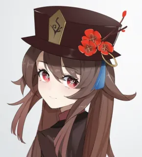 🙂 Hu Tao Genshin Impact Anime, Jogo, Genshin Impact, Hu Tao, Personagem telegram sticker