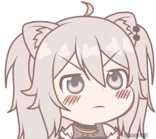 😠 anime, fofo, desenho animado, kawaii, chibi, menina, personagem telegram sticker