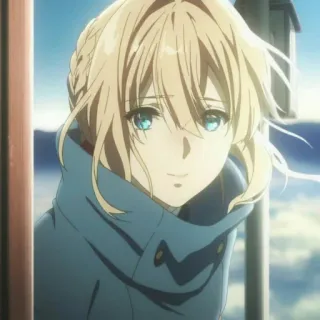 😭 Violet Evergarden anime, character, girl, blonde, Violet Evergarden telegram sticker