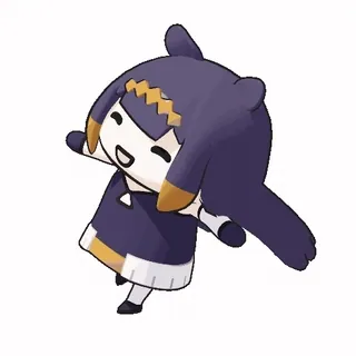 😆 Ina'nis Ninomae anime, vtuber, chibi, cute telegram sticker