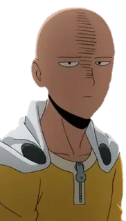 😑 Saitama One-Punch Man Аниме, Герой, Ванпанчмен, Ман, Сайтама, Серьезный telegram sticker