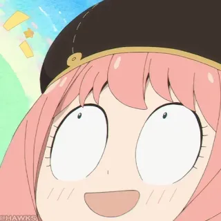 🍥 Anya Forger Spy x Family Anime, Spy x Family, Anya, Anya Forger, Dessin animé, Drôle, Mignon telegram sticker