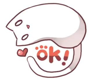😺 ök! gato, lindo, pegatina, ok, ö, animal whatsapp sticker
