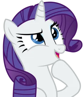🤔 Rarity My Little Pony Пони, Мультфильм, Дружба, Единорог, Магия telegram sticker