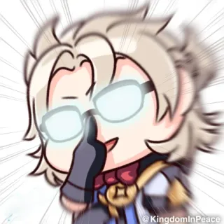 🧬 Albedo Genshin Impact @KingdomInPeace Anime, Videogioco, Genshin Impact, Albedo, Chibi, Divertente telegram sticker