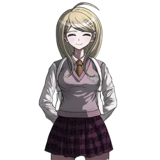 ☺️ Kaede Akamatsu Danganronpa V3: Killing Harmony Аниме, Школьная форма, Видеоигра, Милый, Улыбка, Danganronpa telegram sticker