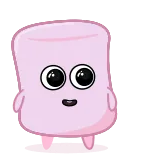 😘 Marshmallow, Kawaii, Niedlich, Rosa, Figur, Essen telegram sticker