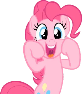 😃 Pinkie Pie My Little Pony pinkie pie, kuda poni, kartun, persahabatan, bahagia, animasi, mlp, my little pony telegram sticker