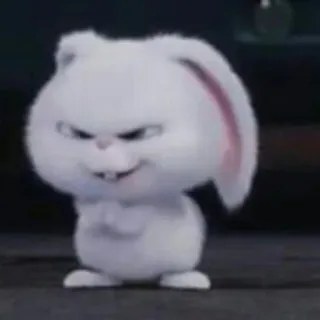 😈 Snowball The Secret Life of Pets うさぎ, 動物, 可愛い, 漫画, 悪役 telegram sticker
