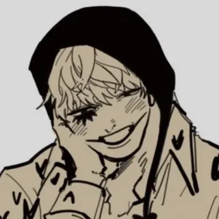 😊 动漫, 角色, 微笑, 帽衫, 肖像 telegram sticker