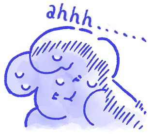 😨 ahhh Blob, schlafend, müde, niedlich, entspannen, Cartoon telegram sticker