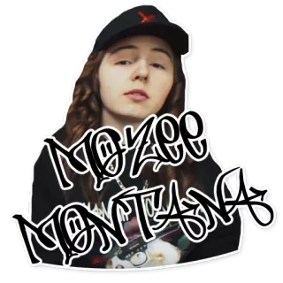 👧 MOZEE MONTANA mozee montana, persona, artista, músico, pegatina telegram sticker