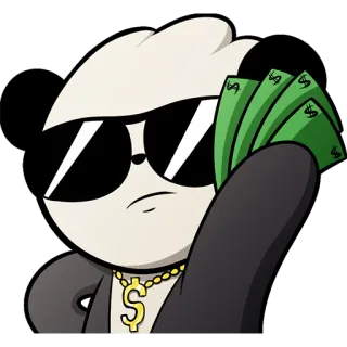 💵 dinheiro, desenho animado, dólar, rico, óculos de sol, legal telegram sticker