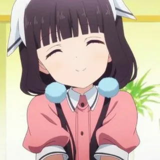 🍇 anime, manga, cartoon, girl, smile, cute telegram sticker