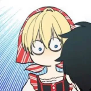 👑 dessin animé, animé, choqué, surprise, mignon, personnage telegram sticker