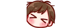 😖 Chibi, Anime, Uroczy, Chłopak, Szczęśliwy telegram sticker