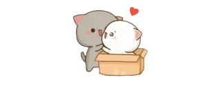 😍 gatos, pegatina, dibujos animados whatsapp sticker