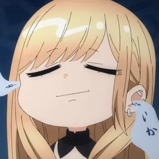 🥟 anime, girl, cute, earrings, blonde hair telegram sticker