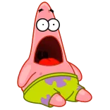 😨 Patrick Star SpongeBob SquarePants Patrick Star, SpongeBob SquarePants, cartoon, shocked, surprise, funny telegram sticker