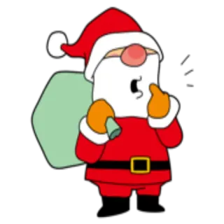❓ サンタ, 中指, クリスマス, 失礼, 不快, ホリデー telegram sticker