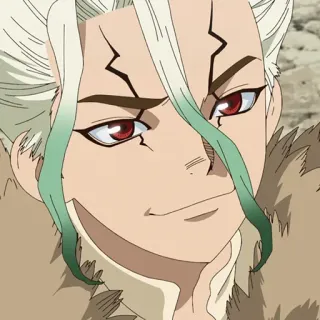 🔬 Ishigami Senku Dr. Stone Аниме, Доктор Стоун, Сенку, Ишигами, Ученый, Манга whatsapp sticker