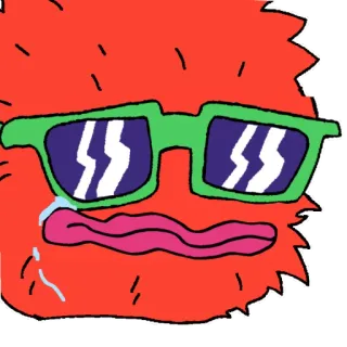 😭 Kreskówka, Naklejka, Fajne, Okulary przeciwsłoneczne, Smutny, Płaczący telegram sticker