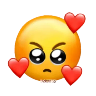 😡 絵文字, ハート, 怒り, 愛, 可愛い telegram sticker