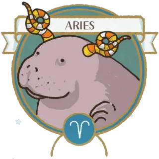 ♈️ ARIES овен, зодиак, астрология, гороскоп whatsapp sticker