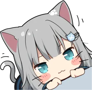 😍 Аниме, Кот, Каваий, Манга, Стикер, Милый whatsapp sticker