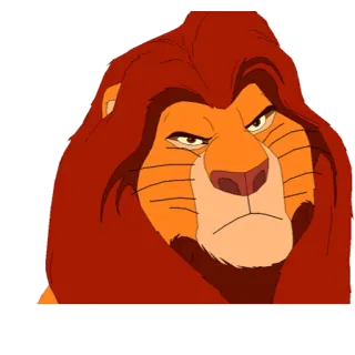 🦁 Simba The Lion King leone, cartone animato, simba, il re leone, animale, disney whatsapp sticker