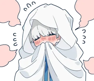 😳 Anime, Słodkie, Rumieniący się, Postać, Manga, Kawaii telegram sticker