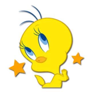 🙏 Tweety Bird tweety bird, cartoon, looney tunes, yellow bird telegram sticker