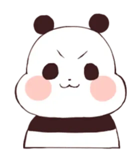 😠 Panda, Schattig, Dier, Cartoon, Kawaii telegram sticker